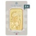5 x 100 g Goldbarren Britannia Royal Mint