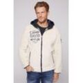 CAMP DAVID Fleecejacke mit Stickerei, beige