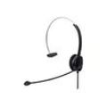 Manhattan Mono On-Ear Headset (USB), Microphone Boom (padded), Retail Box Packaging, Adjustable Headband, In-Line Volume Control, Ear Cushion, USB-A for both sound and mic use, cable 1.5m, Three Year Warranty - Headset