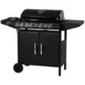 Habitat Et Jardin - Gasgrill Festa 5 - 5 Brenner, davon 1 Seitenbrenner - 12,9 kW - Schwarz