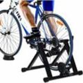 Goplus - Rollentrainer für Fahrrad, Fahrradtrainer für 26-28 Zoll, Heimtrainer ohne Einstellbaren Magnet-Widerstand, Klappbar, bis zu 150 Kg