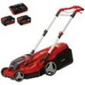 Einhell RASARRO 36/38 (2x4 Ah) Akku Rasenmäher inkl. Akku, Mulchfunktion 2 x 18 V Schnittbreite (max.) 38 cm Geeignet für 450 m²