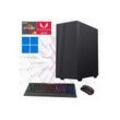 GAMEMAX Multimedia-PC Edge PC (AMD Ryzen 5 Pro 4650G, 8 GB RAM, 2000 GB HDD, 480 GB SSD, Luftkühlung, Windows 11), blau|schwarz