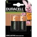 Duracell Batterie Rechargeable Baby C, Long-Life Ion Core, HR14, 1,2 V, 3000 mAh, pre-charged, im Retail Blister, 2 Stück