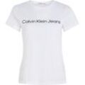 Calvin Klein Jeans T-Shirt, Logo, Rundhals, für Damen, weiß, XS