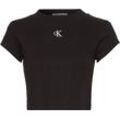 Calvin Klein Jeans T-Shirt, Logo, für Damen, schwarz, M