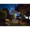 PEREL Sonnensegel, dreieckig Dreiecksegel Solar LED Licht Garten Sonnenschutz-Segel 5