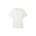 TOM TAILOR Jungen Basic T-Shirt mit recyceltem Polyester, weiß, Uni, Gr. 152