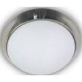 Deckenleuchte NIERMANN "Opal matt, Dekorring Nickel 30 cm, LED" Lampen Gr. Ø 30 cm, weiß LED Deckenlampen