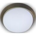 Deckenleuchte NIERMANN "Opal matt, Dekorring Altmessing, 30 cm, LED" Lampen Gr. Ø 30 cm, weiß LED Deckenlampen