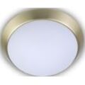 Deckenleuchte NIERMANN "Opal matt, Dekorring Messing 30 cm, LED" Lampen Gr. Ø 30 cm, weiß LED Deckenlampen