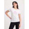 Alpha Industries T-Shirt ALPHA INDUSTRIES Women - T-Shirts New Basic T Wmn Neon Print, weiß