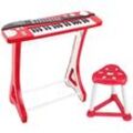 Diakakis Spielzeug-Musikinstrument Keyboard m. 37 Tasten inkl. Ständer Hocker