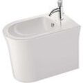 Duravit White Tulip Stand-Bidet 2293100000 37x58cm, mit Hahnloch, Überlauf, Hahnlochbank, weiß