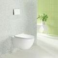 Geberit Acanto WC Komplett-Set mit Duofix Sigma WC Element und Sigma 70 Betätigungsplatte WC mit TurboFlush und WC-Sitz, weiß