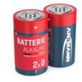 Ansmann - 2x Alkaline Batterie Mono d 1,5V – LR20 MN1300 Batterien (2 Stück)