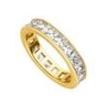 PAUL VALENTINE Ring Brilliant Square Ring Messing (Farbe & Größe: vergoldet, 56)