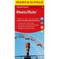 MARCO POLO Freizeitkarte 16 Rhein, Ruhr 1:100.000, Karte (im Sinne von Landkarte)