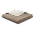 Biederlack Wohndecke DOUBLEFACE (BL 150x200 cm) BL 150x200 cm beige Decke Kuscheldecke Sofadecke Couchdecke Plate