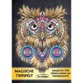 Malbuch mit Tieren: Magische Tierwelt Ausmalbilder im Mandala Stil - Topo Malbücher® - Topo Malbücher, Kartoniert (TB)