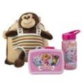 Plüschrucksack Max Monkey Girl mit Brotdose und Trinkflasche