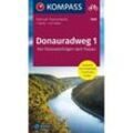 KOMPASS Fahrrad-Tourenkarte Donauradweg 1, von Donaueschingen nach Passau 1:50.000, Karte (im Sinne von Landkarte)