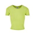 URBAN CLASSICS T-Shirt Urban Classics Damen Ladies Short Mesh Tee (1-tlg), gelb