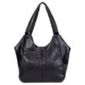 ITALYSHOP24 Schultertasche Damen XXL FLECHTOPTIK Hand-Tasche Shopper Businesstasche Workbag