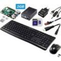 TRU COMPONENTS Pro Set Raspberry Pi® 4 B 1 GB 4 x 1.5 GHz inkl. Netzteil, inkl. Gehäuse, inkl. Kühlkörper, inkl. HDMI™-Kabel, inkl. Tastatur, inkl. Maus