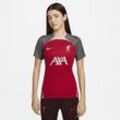 Liverpool FC Strike Nike Dri-FIT Fußballoberteil aus Strickmaterial für Damen - Rot