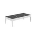 Gloster GRID Cabana Coffee Table Aluminium/Keramik 103x50x29 cm White/Nero Keramik/Aluminium