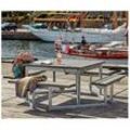 Twist Outdoor Sitzgruppe - Picknicktisch Set für 8 Personen aus Kiefer-, Fichten oder Thermoholz und feuerverzinktem Stahl in 5 Varianten