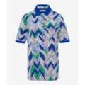 BRAX Damen Poloshirt Style CLEO, Blau, Gr. 34