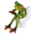 formano Sammelfigur Formano lustige Frösche Figur Frosch auf Toilette Poly 13 cm WC