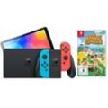 Nintendo Switch OLED Konsole Schwarz Blau Rot (Bundle