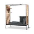 Outdoor Lounge »Elin« mit flexiblen Sitzelementen und Einhängregalen - Anthrazit
