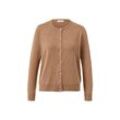 Feinstrick-Cardigan - Beige/Meliert - Gr.: S