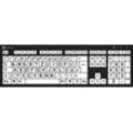 Logickeyboard XL-Print Black on White DE (PC/Nero) Slimline-Tastatur, schwarz|weiß