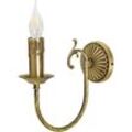 Wandlampe Messing massiv E14 Jugendstil dekorativ Handarbeit - Bronze hell glänzend