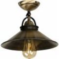 Licht-erlebnisse - Deckenlampe Bronziert Echt-Messing Handarbeit - Bronze hell glänzend