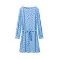 TOM TAILOR Damen Gemustertes Kleid mit LENZING(TM) ECOVERO(TM), blau, Muster, Gr. 36