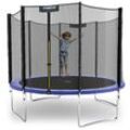 KINETIC SPORTS Trampolin Outdoor SALTO Ø 183/244/305/366/400/430/490 cm -TÜV Rheinland geprüft, Kindertrampolin Set mit Netz, Randpolster, USA Sprungtuch - Gartentrampolin, bis zu 160kg blau 305 cm Ø 305 cm, blau