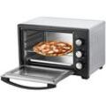 Minibackofen 25 Liter Pizzaofen 3 in 1 Backofen Umluft Silber 1600 w - Steinborg