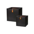 Capi Europe Blumentopf »Smooth«, quadratisch, schwarz, 30x30 cm oder 40x40 cm