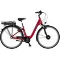 E-Bike FISCHER FAHRRAD "CITA 1.0 317" E-Bikes Gr. 44 cm, 28 Zoll (71,12 cm), rot (rot glänzend) E-Bikes