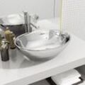 Waschbecken,Handwaschbecken 40 x 33 x 13,5 cm Keramik Silber vidaXL
