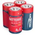 Batterien Baby c LR14 4 Stück 1,5V - Alkaline Batterie auslaufsicher - Ansmann
