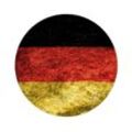 Wallario Glasbild, Verwitterte Deutschland-Fahne in schwarz rot gold