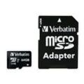 Verbatim Speicherkarte MicroSDHC/SDXC Premium, Speicherkapazität, 64 GB