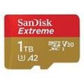 SanDisk Extreme - Flash-Speicherkarte (microSDXC-an-SD-Adapter inbegriffen) - 1 TB - A2 / Video Class V30 / UHS-I U3 / Class10 - microSDXC UHS-I